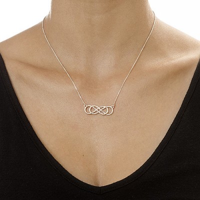 Silver Double Infinity Necklace - The Handmade ™
