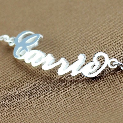 Silver Carrie Name Bracelet - The Handmade ™