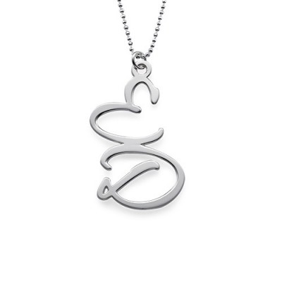 Two Initial Necklace in Silver - The Handmade ™