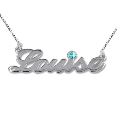 Silver and Swarovski Crystal Name Necklace - The Handmade ™
