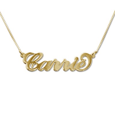 Small Gold or Silver Carrie Name Necklace - The Handmade ™