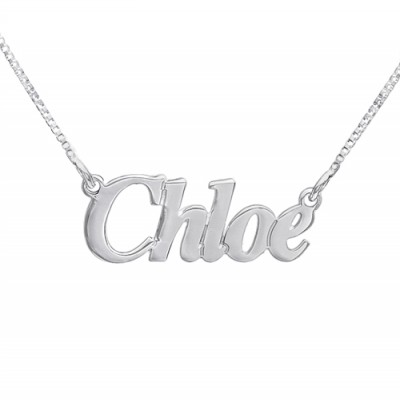 Small Angel Style Silver Name Necklace - The Handmade ™