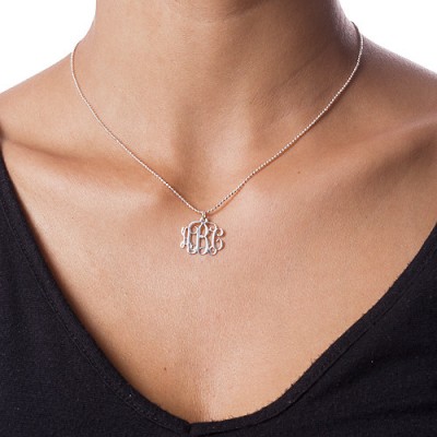 Small Silver Monogram Necklace - Smaller Version - The Handmade ™