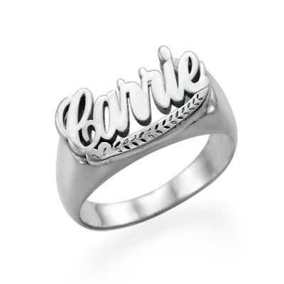 Silver "Carrie" Name Ring - The Handmade ™