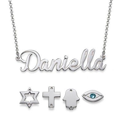 Silver Charm Name Necklace - The Handmade ™