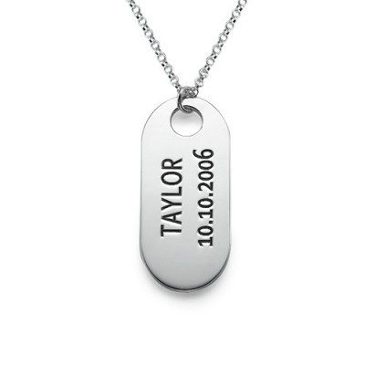 Silver ID Tag Necklace - The Handmade ™