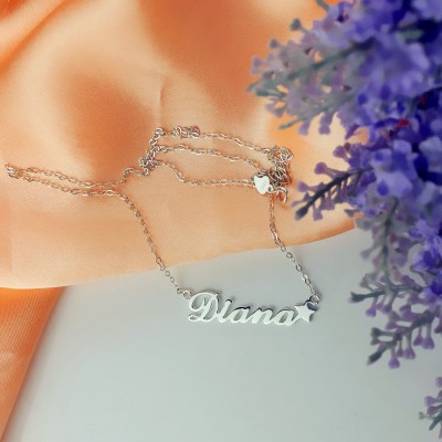 Letter Necklace Name Necklace Silver - The Handmade ™