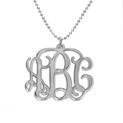 Silver Initials Monogram Necklace - The Handmade ™