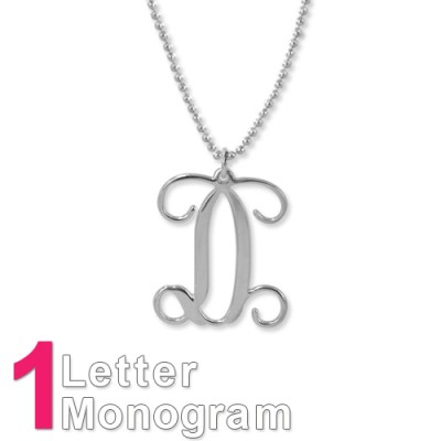 Silver Initials Monogram Necklace - The Handmade ™