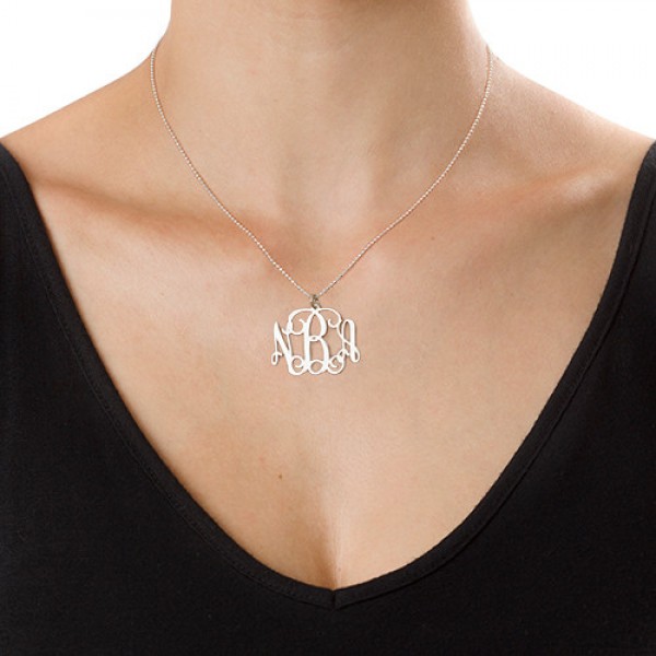 Silver Initials Monogram Necklace - The Handmade ™