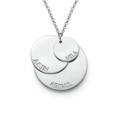 Silver Mummy Necklace with Kid's Names - The Handmade ™