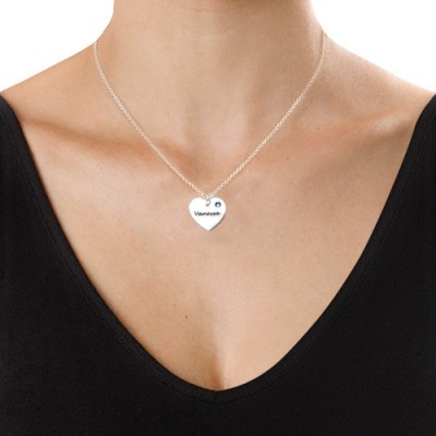 Swarovski Heart Necklace with Engraving - The Handmade ™