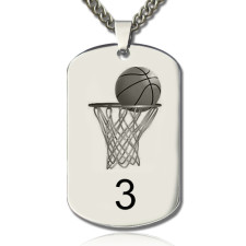 Game On! Our Bold Basketball Dog Tag Necklace Unveiled
