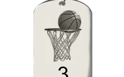 Game On! Our Bold Basketball Dog Tag Necklace Unveiled