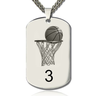 Basketball Dog Tag Name Necklace - The Handmade ™