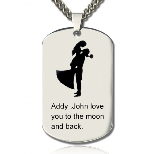 Couple Love Dog Tag Name Necklace - The Handmade ™