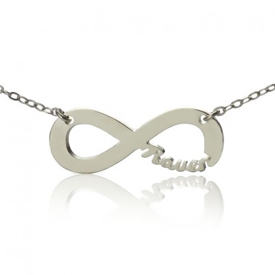 White Gold Infinity Name Necklace - The Handmade ™