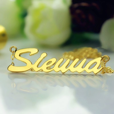 Gold Sienna Style Name Necklace - The Handmade ™