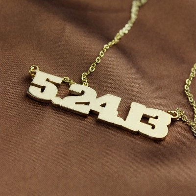 Personial Gold Number Necklace - The Handmade ™
