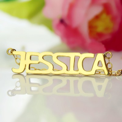 Gold Jessica Style Name Necklace - The Handmade ™