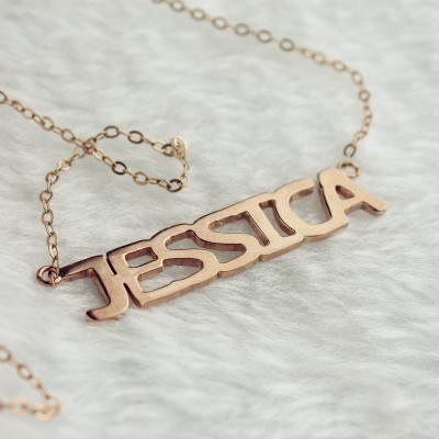 Rose Gold Jessica Style Name Necklace - The Handmade ™