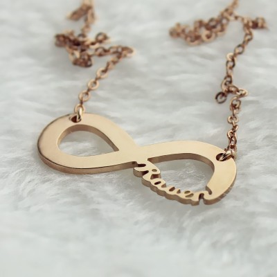 Rose Gold Infinity Name Necklace - The Handmade ™