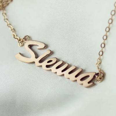 Rose Gold Sienna Style Name Necklace - The Handmade ™