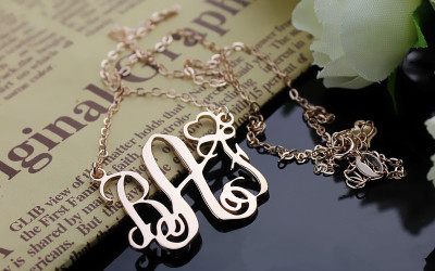 Rose Gold Monogram Necklace: Your Heart's Story, Crafted with Care