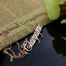 Solid Rose Gold Name Necklace: Handcrafted Personal Stories