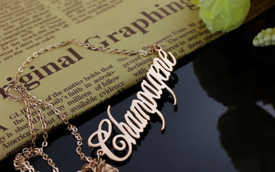 Solid Rose Gold Name Necklace: Handcrafted Personal Stories