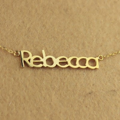 Gold Rebecca Style Name Necklace- - The Handmade ™