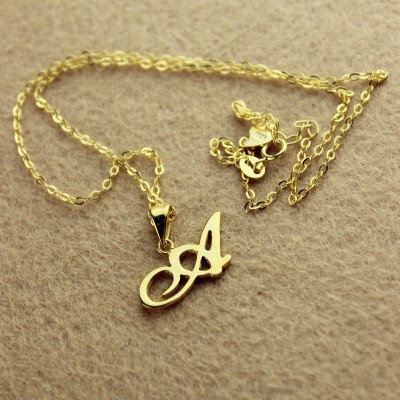 Gold Christina Applegate Initial Necklace - The Handmade ™