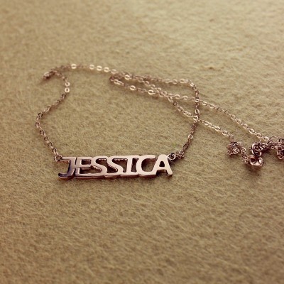 Rose Gold Jessica Style Name Necklace - The Handmade ™