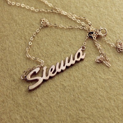 Rose Gold Sienna Style Name Necklace - The Handmade ™