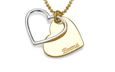 Your Love Story in Gold & Silver: The Two Tone Heart Necklace