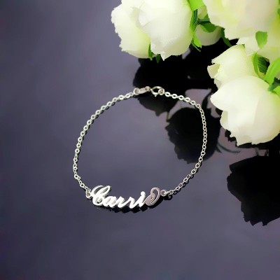 Silver Carrie Name Bracelet - The Handmade ™