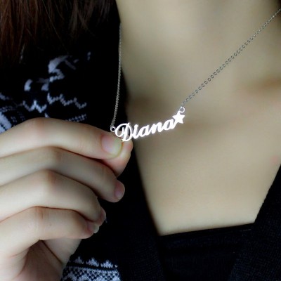 Letter Necklace Name Necklace Silver - The Handmade ™
