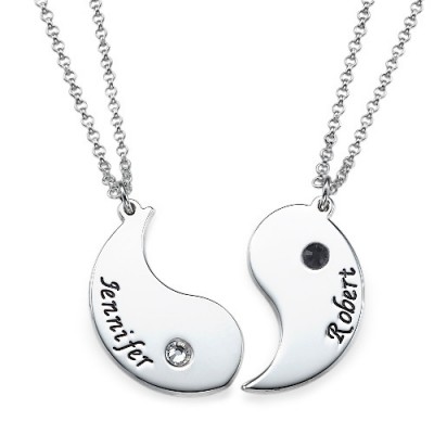 Yin Yang Necklace for Couples with Engraving - The Handmade ™