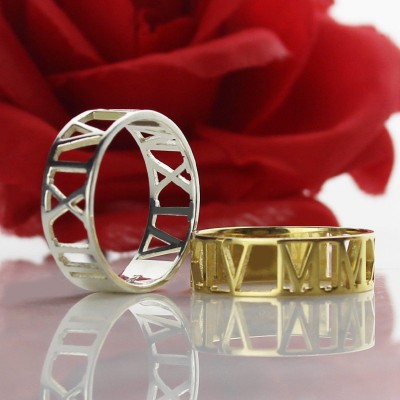 Silver Roman Numerals Ring - The Handmade ™