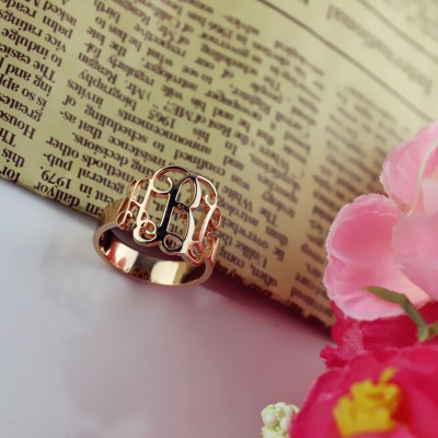 Personalised Rose Gold Monogram Ring - The Handmade ™