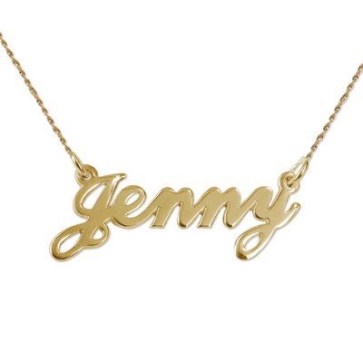Small Yellow Gold Classic Name Necklace - The Handmade ™