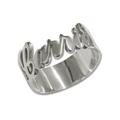Personalised Silver Cut Out Ring - The Handmade ™