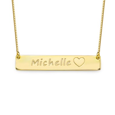 Gold Icon Bar Necklace - The Handmade ™