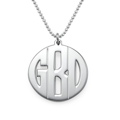 Silver Print Monogram Necklace - The Handmade ™