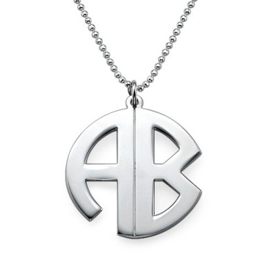 Silver Print Monogram Necklace - The Handmade ™