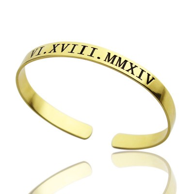 Roman Numeral Bracelet Gold - The Handmade ™