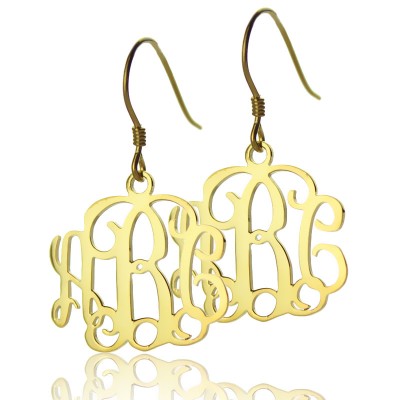 Gold Monogram Earrings - The Handmade ™