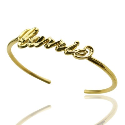 Gold Name Bangle Bracelet - The Handmade ™