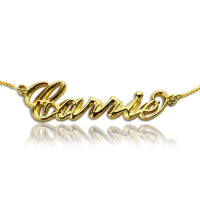 3D Carrie Name Necklace Gold Plating - The Handmade ™