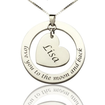 Promise Necklace with Name Phrase Silver - The Handmade ™